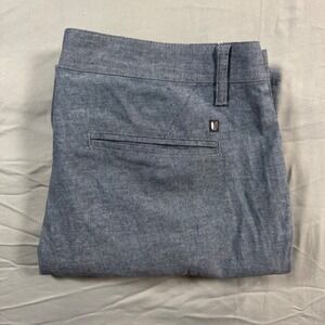 Linksoul John Ashworth Co Chino Pants Blue Men's 34 Cotton Blend Casual Golf